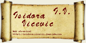 Isidora Vićević vizit kartica